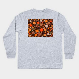 Brown and Orange Kids Long Sleeve T-Shirt